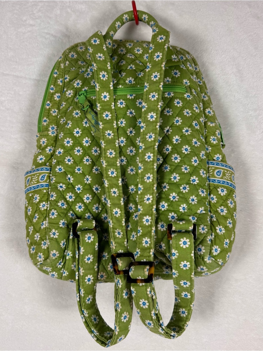 Vera Bradley 2004 Apple Green Small Backpack Retired Floral Vintage - Picture 3 of 16